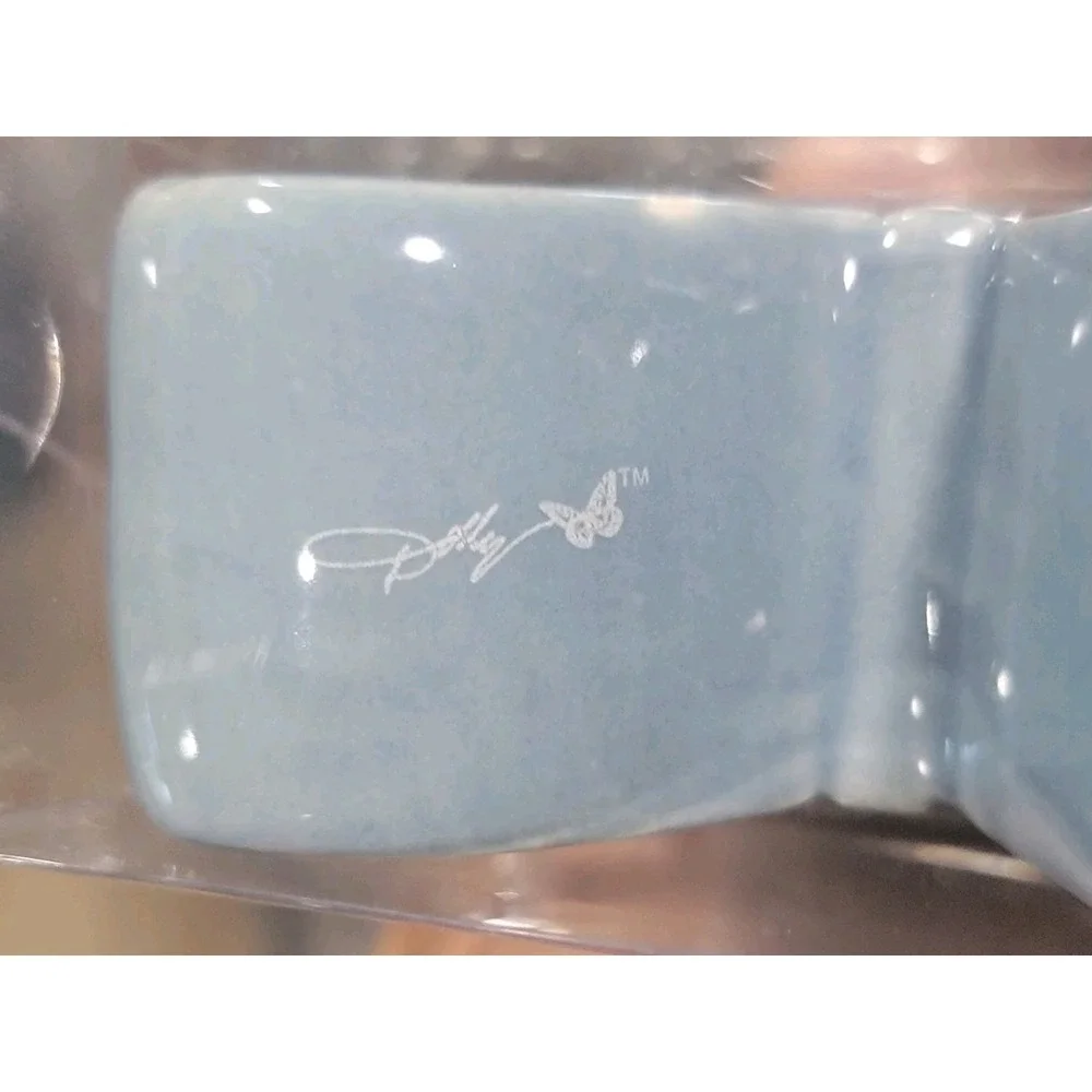 Dolly Parton Blue BUTTERFLY SALT & PEPPER SET  Shakers KITCHEN CERAMIC